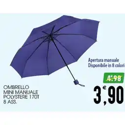 SpesAmica OMBRELLO MINI MANUALE POLYESTERE 170T 8 ASS offerta