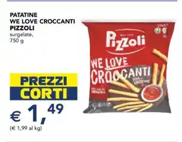 Esselunga PATATINE WE LOVE CROCCANTI PIZZOLI offerta