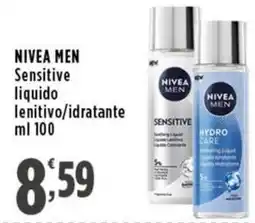Rossotono Carrefour Nivea Men Sensitive liquido lenitivo/idratante offerta