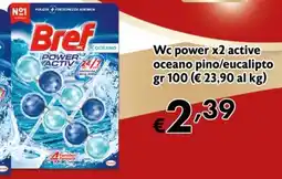 Eurospesa Wc power x2 active oceano pino/eucalipto offerta