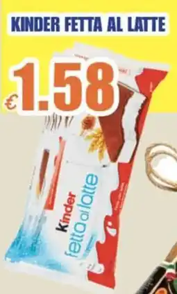 Big Food Kinder fetta al latte offerta