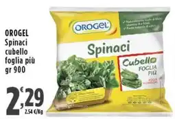 Rossotono Carrefour Orogel Spinaci Cubello foglia più offerta