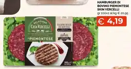 Mercatò Big Hamburger di bovino Piemontese Skin Vercelli offerta