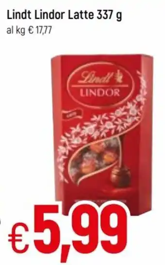 Famila Lindt Lindor Latte 337g offerta
