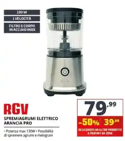 Comet RGV spremiagrumi elettrico arancia pro offerta