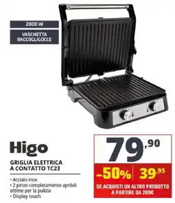 Comet Higo griglia elettrica a contatto tc23 offerta