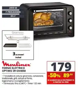 Comet Forno elettrico Moulinex Optimo 39 offerta