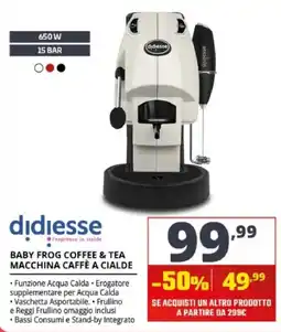 Comet didiesse BABY FROG COFFEE & TEA MACCHINA CAFFÈ A CIALDE offerta