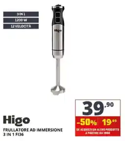 Comet Higo frullatore ad immersione 3 in 1 fi36 offerta