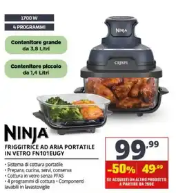 Comet Ninja friggitrice ad aria portatile in vetro offerta