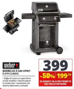 Comet Weber barbecue a gas spirit e-210 classic offerta