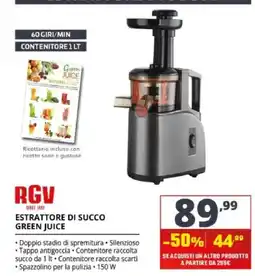 Comet RGV Estrattore di succo Green Juice offerta