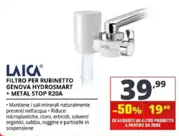 Comet Filtro per rubinetto Genova HydroSmart + Metal Stop R20A Laica offerta