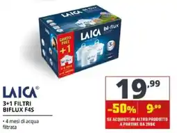 Comet Laica 3+1 filtri biflux f4s offerta