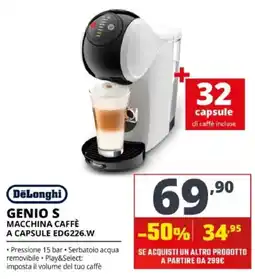 Comet DeLonghi Genio S macchina caffè a capsule offerta