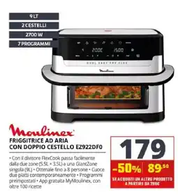 Comet Friggitrice ad aria con doppio cestello Moulinex offerta