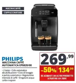 Comet Philips macchina caffè automatica EP0820/00 offerta