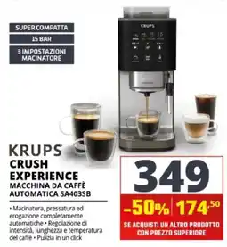 Comet Krups Crush Experience macchina da caffè automatica SA403SB offerta