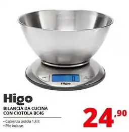 Comet Higo bilancia da cucina con ciotola offerta