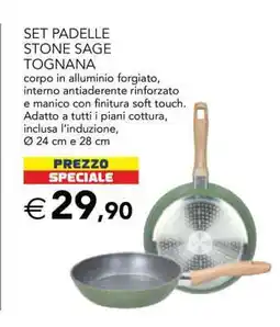 Esselunga SET PADELLE STONE SAGE TOGNANA offerta