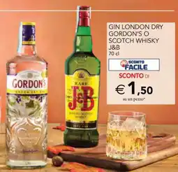 Esselunga GIN LONDON DRY GORDON'S O SCOTCH WHISKY J&B offerta