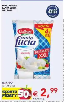 Esselunga MOZZARELLA SANTA LUCIA GALBANI offerta