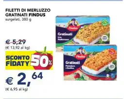 Esselunga Filetti di Merluzzo Gratinati Findus offerta