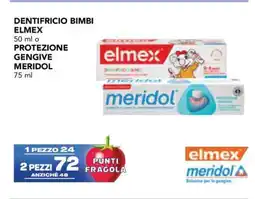 Esselunga DENTIFRICIO BIMBI ELMEX 50 ml o PROTEZIONE GENGIVE MERIDOL 75 ml offerta