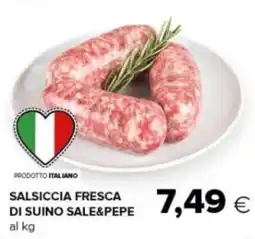 Oasi Salsiccia fresca di suino sale&pepe offerta