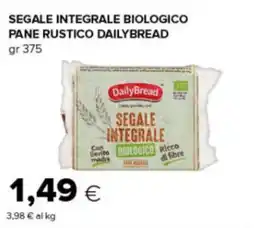 Oasi DailyBread pane rustico segale integrale biologico offerta