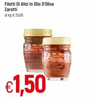 Famila Zarotti Filetti Di Alici in Olio D'Oliva offerta