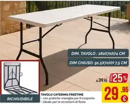 La Prealpina Tavolo catering freetime offerta