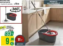 La Prealpina Secchio con mop rotante offerta