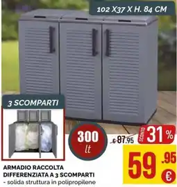 La Prealpina Armadino raccolta differenziata a 3 scomparti offerta