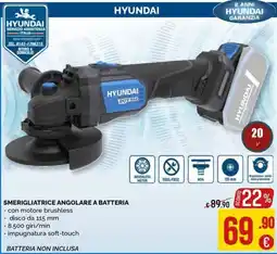 La Prealpina Smerigliatrice angolare a batteria Hyundai offerta