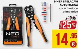 La Prealpina Pinza spelacavi automatica con funzione crimpatrice Neo Tools offerta