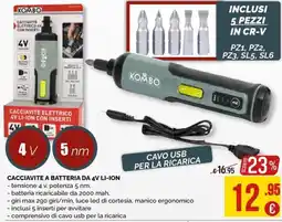 La Prealpina Cacciavite a batteria da 4V Li-ion offerta