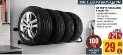La Prealpina Kit porta pneumatici a muro "F1" offerta