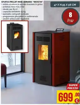 La Prealpina Stufa a pellet mod. Adrano "Invicta" offerta