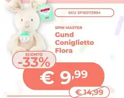 Mornati Paglia Gund Coniglietto Flora offerta