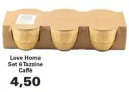 Alvama Love Home Set 6 Tazzine Caffè offerta