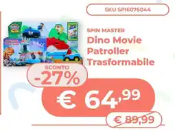 Mornati Paglia Spin Master Dino Movie Patroller Trasformabile offerta