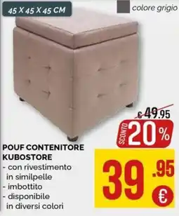 La Prealpina Pouf contenitore Kubostore offerta