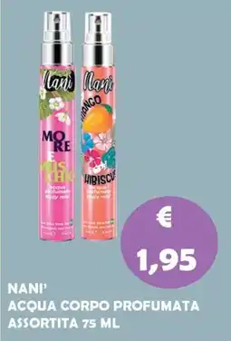 DB detersivi Nani' acqua corpo profumata assortita offerta