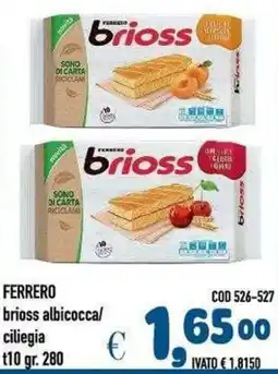 Del Prete Distribuzioni Ferrero brioss albicocca/ciliegia offerta