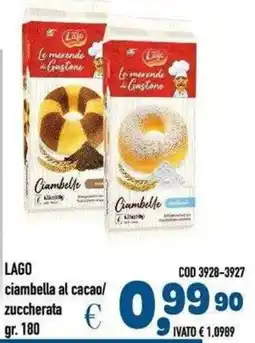 Del Prete Distribuzioni Lago ciambella al cacao/zuccherata offerta