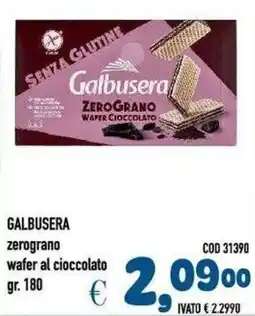 Del Prete Distribuzioni Galbusera zerograno wafer al cioccolato offerta