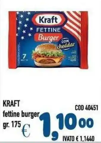 Kraft fettine burger