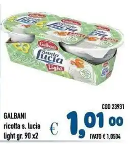 Del Prete Distribuzioni Galbani ricotta s. lucia light offerta