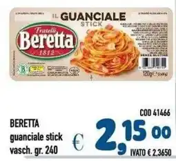Del Prete Distribuzioni Beretta guanciale stick offerta